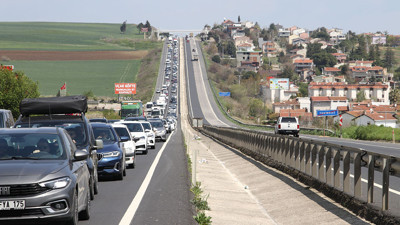 Tekirdağ'da bayram trafiği