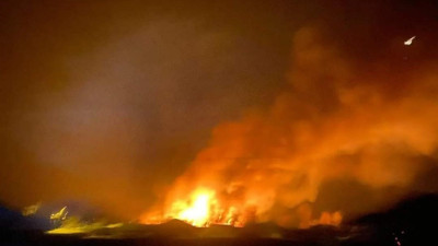 Van'da sazlık alanda yangın