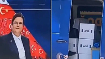 Seçim aracında AFAD kolileri görüntülenmişti. AKP'li Bakan Yanık kendini savundu