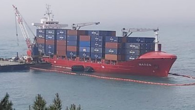 Kastamonu'da gemi yan yatmaya başladı