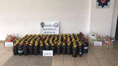Muğla'da sahte içki ele geçirildi