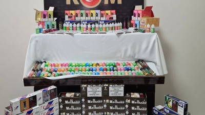 Düzce'de 16 bin 100 makaron ele geçirildi