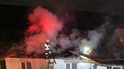 Tokat'ta tek katlı evde yangın