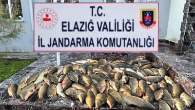 Elazığ’da kaçak balık avı yapan 3 şahsa, 49 bin lira ceza