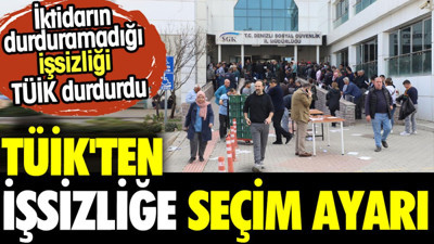 TÜİK'ten işsizliğe seçim ayarı. Hükümetin durduramadığı işsizliği TÜİK durdurdu