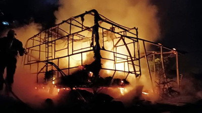 Bodrum'da İngiliz uyruklu kadın karavanda çıkan yangında öldü