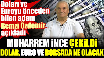 Muharrem İnce çekildi. Dolar, Euro ve borsada neler olacak? Doları Euro'yu önceden bilen adam Remzi Özdemir açıkladı