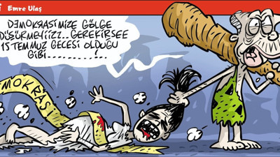 Erdoğan "15 Temmuz gecesi gibi..." deyince Emre Ulaş karikatürü patlattı