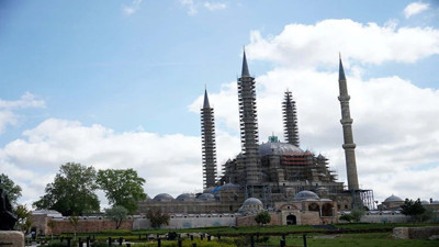 Selimiye Cami’nde ana kubbe montajı başladı