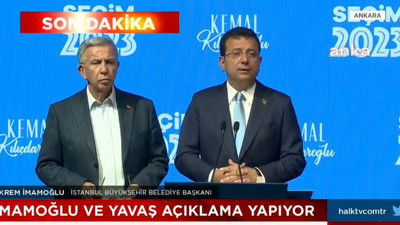 İmamoğlu ve Yavaş: Net olarak öndeyiz