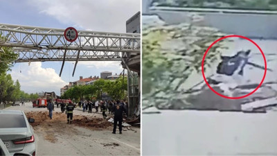 Akılalmaz kaza! TIR üst geçidine çarptı, 11 yaşındaki kız çocuğu yola düştü