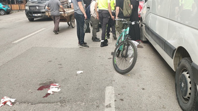 Bisikletli kazada bir kişi yaralandı