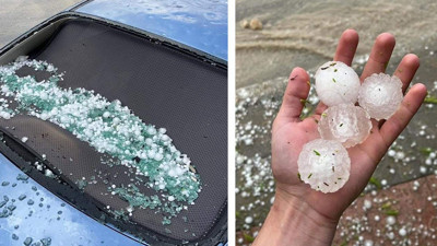 Ürdün'e ceviz büyüklüğünde dolu yağdı