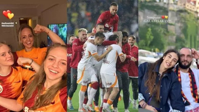 Galatasaraylı ünlülerin şampiyonluk coşkusu