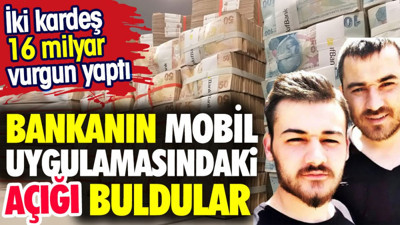 Bankanın mobil uygulamasındaki açığını buldular. İki kardeş 16 milyar vurgun yaptı