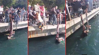 Denizde can pazarı. Çarşafla denizden insan kurtarma operasyonu