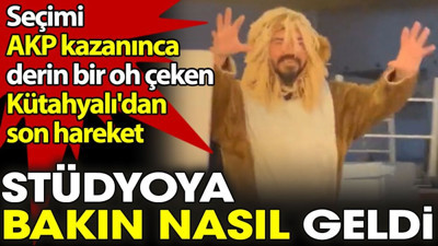 Stüdyoya bakın nasıl geldi? Seçimi AKP kazanınca derin bir oh çeken Rasim Ozan Kütahyalı'dan son hareket