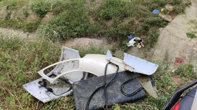 Bursa'da elektrikli bisiklet su kanalına uçtu: 3 yaralı