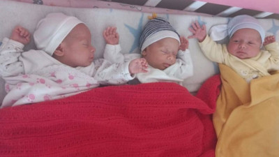 Üçüz bebekleri olan anneden hayırseverlere çağrı