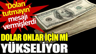 Dolar onlar için mi yükseliyor? 'Doları tutmayın' mesajı vermişlerdi