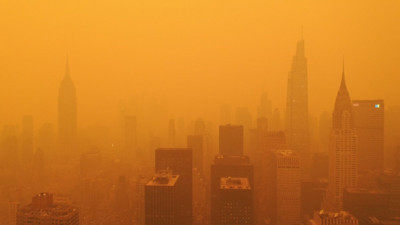 Kanada'daki orman yangınlarının dumanı ABD'de gökyüzünü kapladı