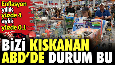 ABD'de yıllık enflasyon yüzde 4 aylık ise yüzde 0.1 oldu. Bizi kıskanan Amerika'da durum bu