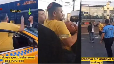İstanbul'un göbeğinde yaşandı. Yolcu taksi şoförünü ite kaka araca bindirdi