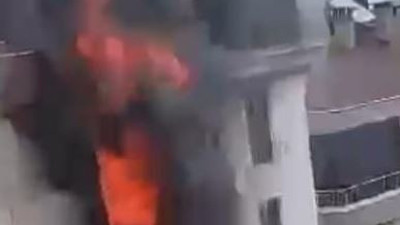 Lahmacun salonun ateşi otel yaktı