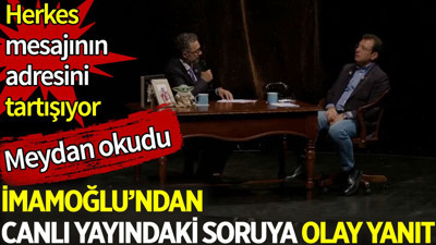İmamoğlu’ndan canlı yayında sorulan soruya olay yanıt