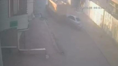 Hem kaza yaptı hem de o kaza anını böyle kaydetti