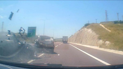 'Makas' kazası kamerada