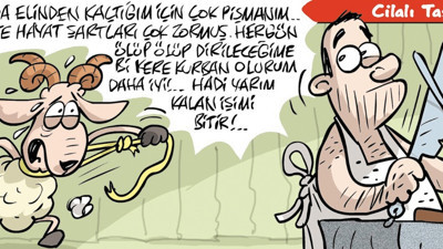 Emre Ulaş Türkiye'de geçimin ne kadar zor olduğunu çizdi. Kesimden kaçan kurban kasaba böyle yalvardı