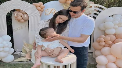 Ömer dizisinin yıldızı Selahattin Paşalı kızı Pera'nın yüzünü ilk kez gösterdi