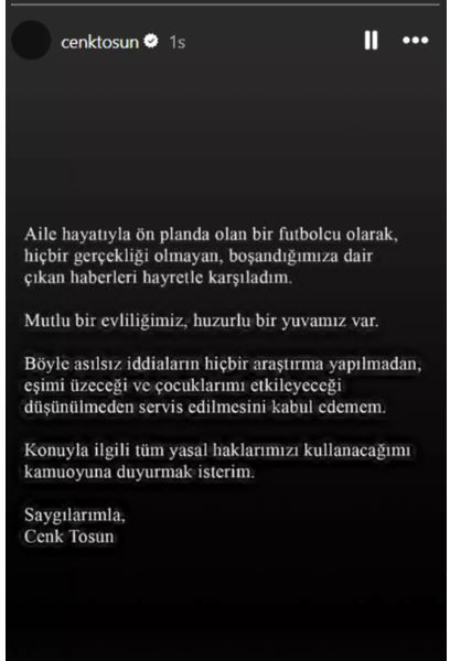 9 yıllık evlilik sona mı erdi? Cenk Tosun'dan boşanma açıklaması - Resim : 3