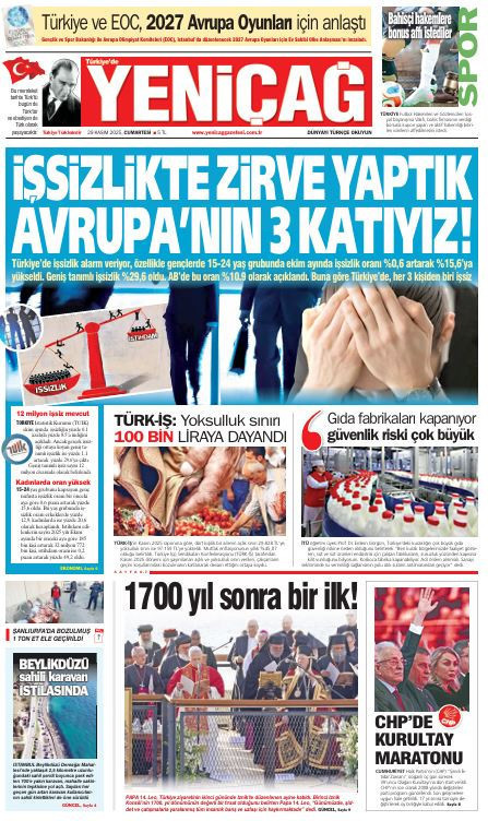 Yeniçağ Gazetesi: İşsizlikte zirve yaptık Avrupa’nın 3 katıyız! - Resim : 1