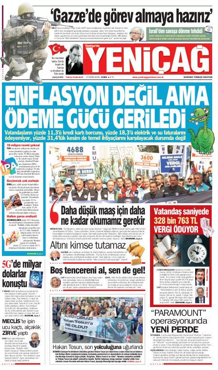 Yeniçağ Gazetesi: Enflasyon değil ama ödeme gücü geriledi! - Resim : 1