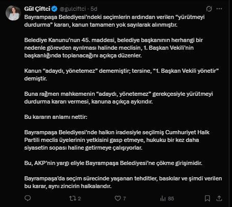 Bayrampaşa kararına CHP'den ilk tepki: AKP yargı eliyle belediyeye çöküyor - Resim : 2