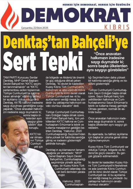 KKTC basınında Bahçeli'ye '82 Kıbrıs' tepkisi çığ gibi - Resim : 4