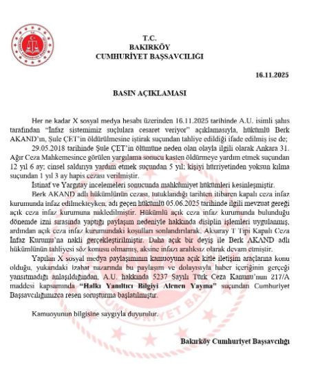 Şule Çet davasının hükümlüsü 'serbest değil izinli’ymiş - Resim : 2