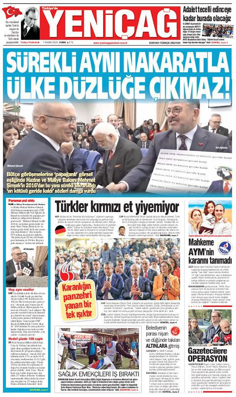 Yeniçağ Gazetesi: Sürekli aynı nakaratla ülke düzlüğe çıkmaz! - Resim : 1