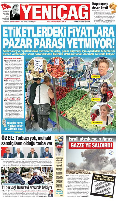 Yeniçağ Gazetesi: Etiketlerdeki fiyatlara pazar parası yetmiyor! - Resim : 1
