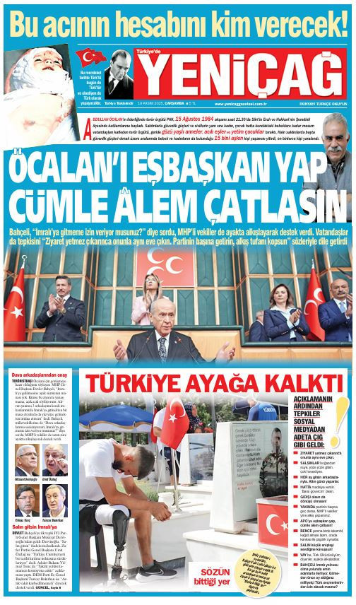 Yeniçağ Gazetesi: Öcalan’ı eşbaşkan yap cümle alem çatlasın - Resim : 1