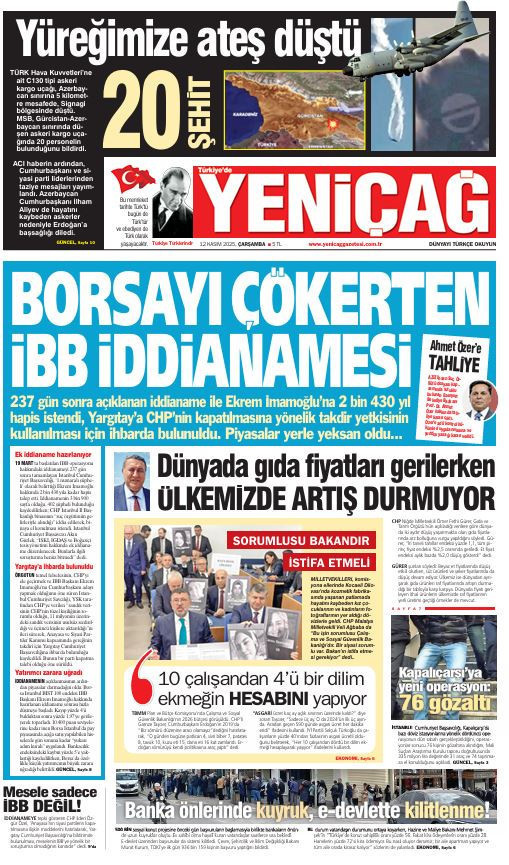 Yeniçağ Gazetesi: Borsayı çökerten İBB iddianamesi - Resim : 1