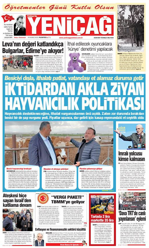 Yeniçağ Gazetesi: İktidardan akla ziyan hayvancılık politikası - Resim : 1