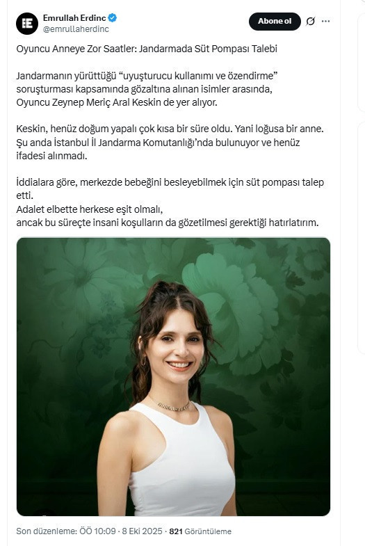 Oyuncu fenomenin çığlığı! Jandarmadan 'süt pompası" talebi - Resim : 1