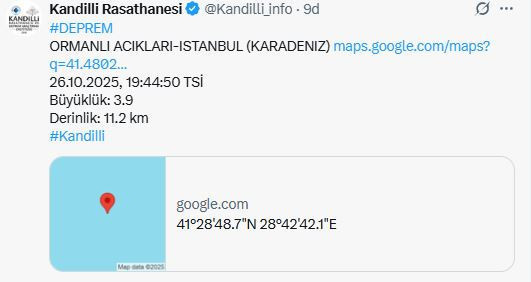 İstanbul'un Karadeniz kıyısında deprem - Resim : 2