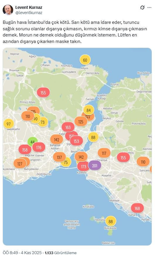 İstanbul ve 7 il, dumanlı bir sabaha uyandı! Uzman isimden 'dışarı çıkmayın' uyarısı - Resim : 2