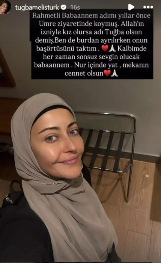 Best Model Şampiyonu Tuğba Melis Türk Umre'de duygusal anını paylaştı: Babaannesinin başörtüsünü takınca! - Resim : 4