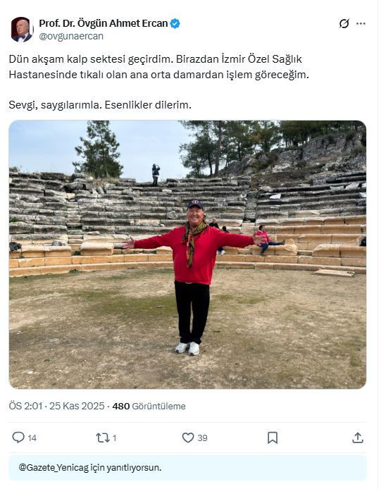 Övgün Ahmet Ercan'dan kötü haber - Resim : 1