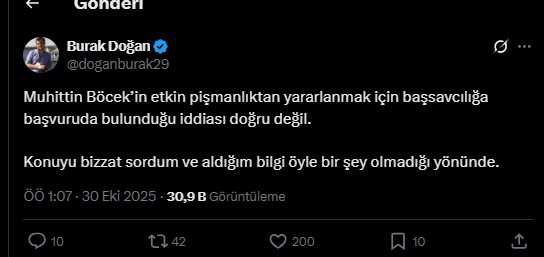 Muhittin Böcek ile ilgili etkin pişmanlık iddiası! - Resim : 6